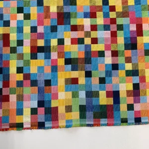 Jacquards Stoffe mix farbige Quadrate