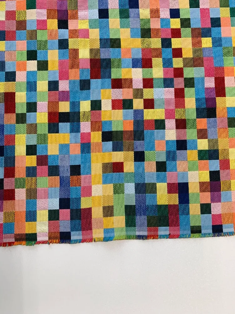 Jacquards Stoffe mix farbige Quadrate