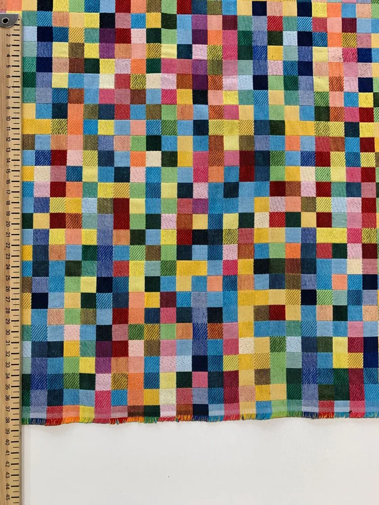 Jacquards Stoffe mix farbige Quadrate