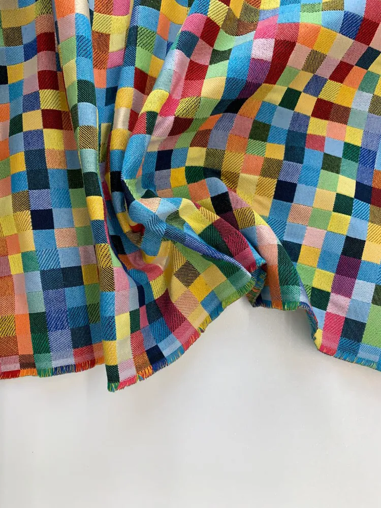 Jacquards Stoffe mix farbige Quadrate