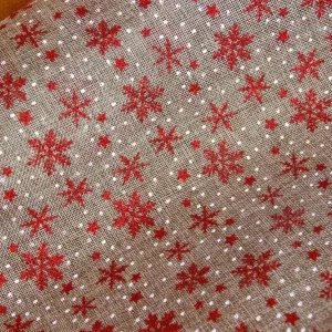 Jute Schneeflocke rot Glitzernd * Ab 50 cm