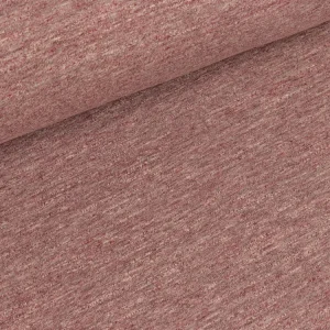 Sweatshirtstoff bräunlich-rot meliert uni