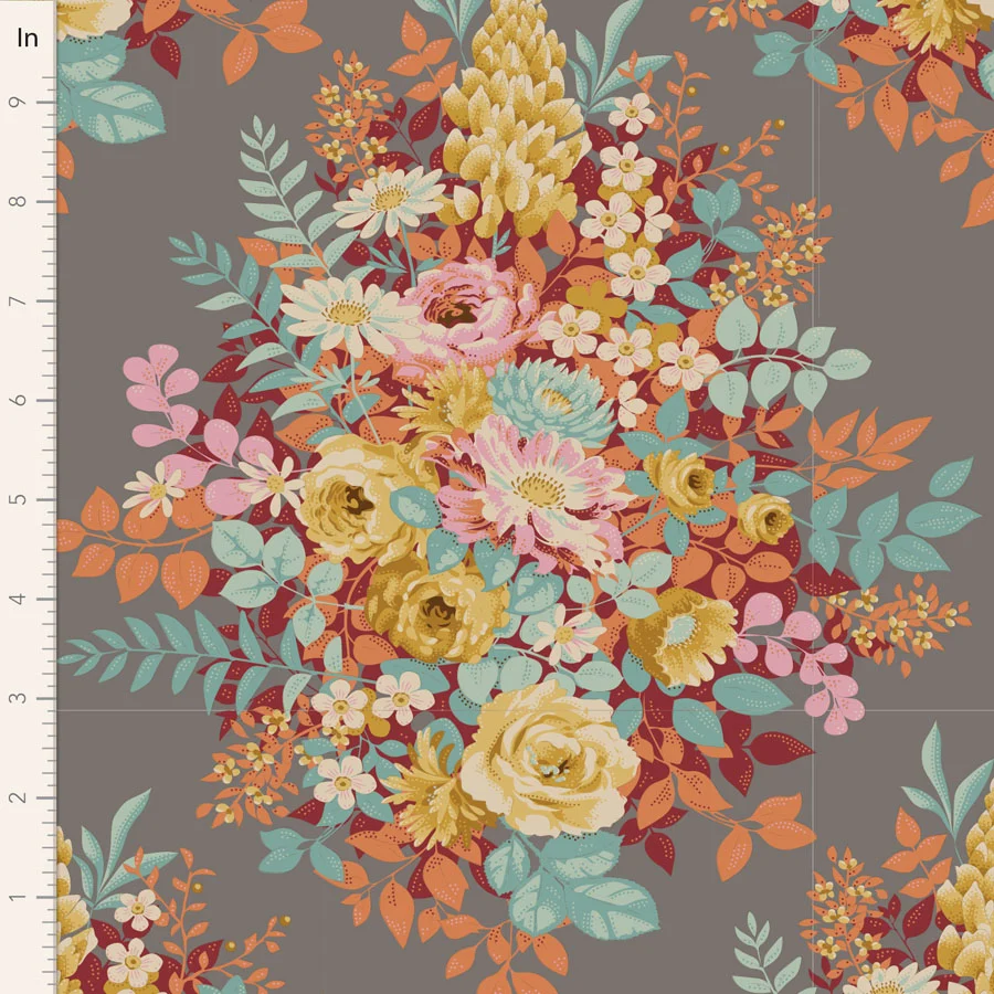 TILDA Stoff CHIC ESCAPE, Whimseyflower Grey