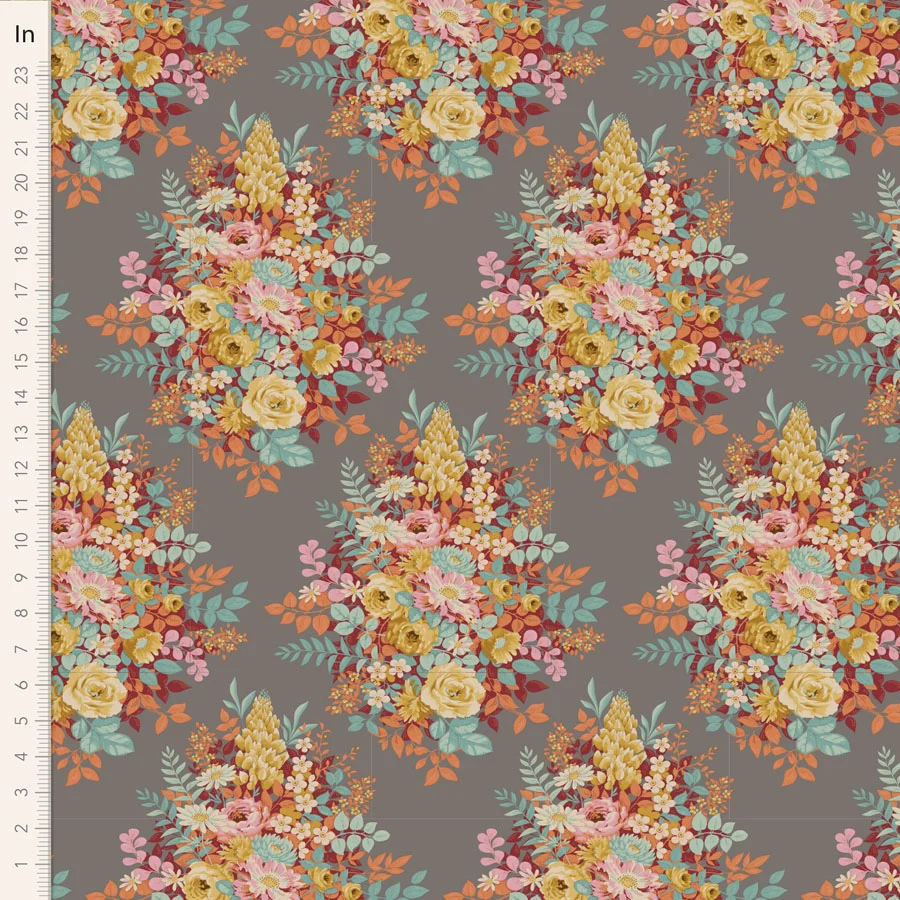 TILDA Stoff CHIC ESCAPE, Whimseyflower Grey