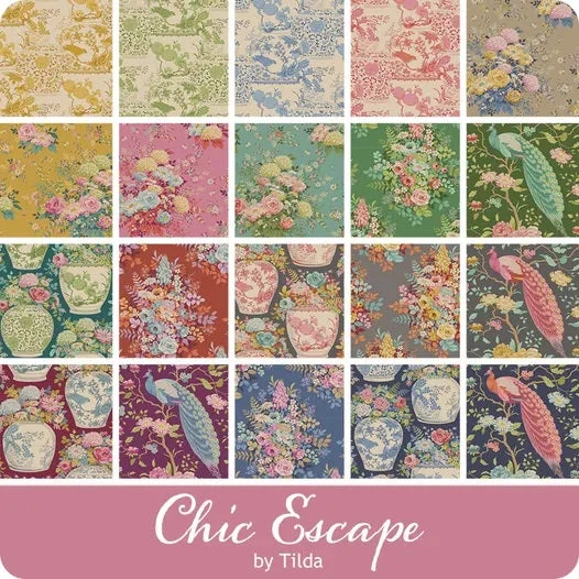 TILDA Stoff CHIC ESCAPE, Wildgarden Mustard