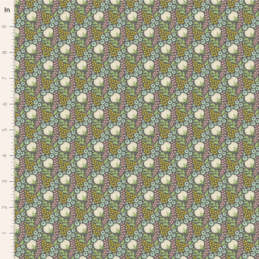 TILDA Stoff SANCTUARY, Cottonfield Greygreen