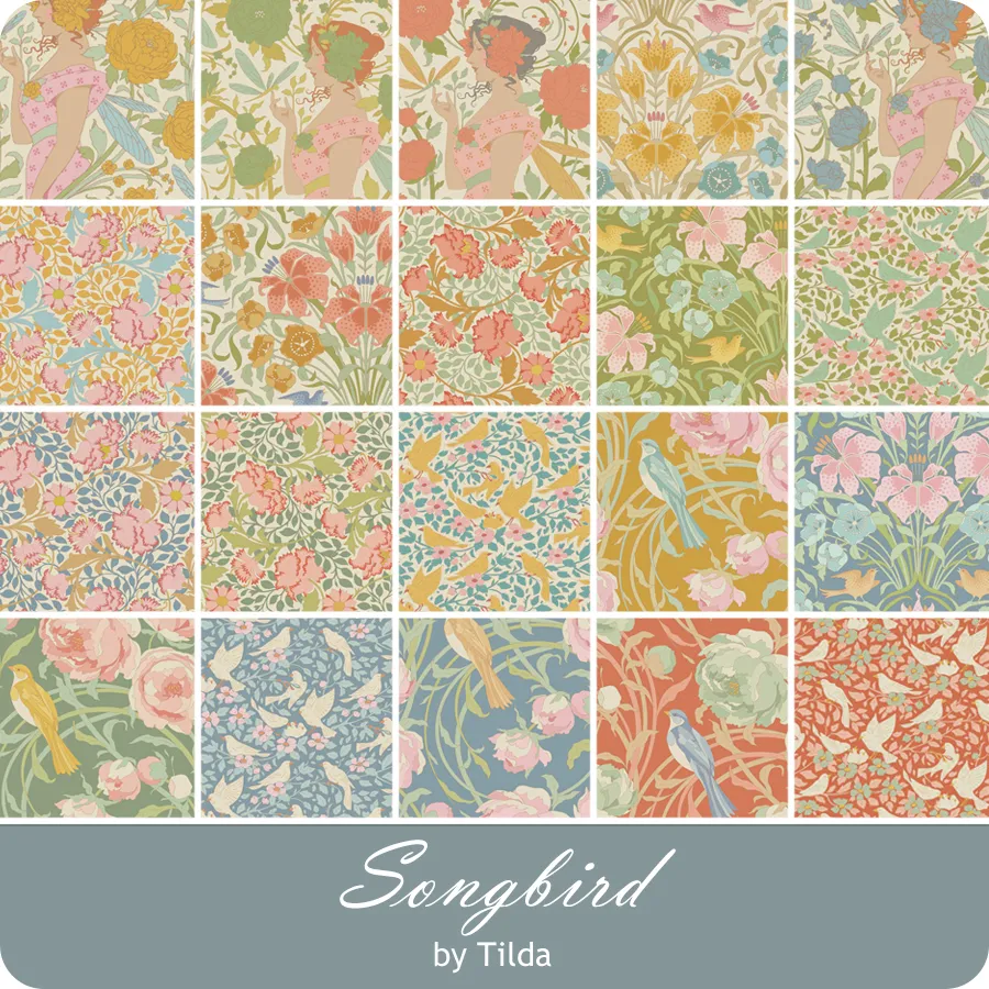 TILDA Stoff SONGBIRD, Lila Sage Mist