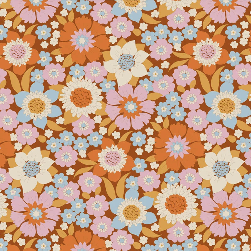 TILDA Stoff WALLFLOWER, Lauren Caramel