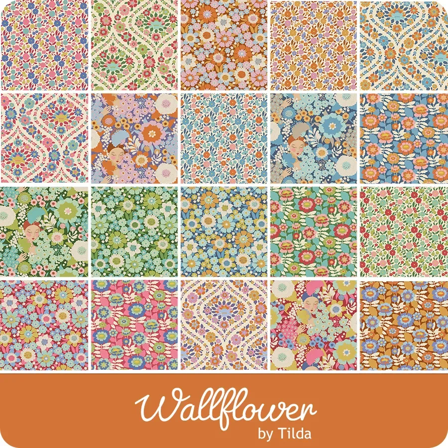 TILDA Stoff WALLFLOWER, Lauren Caramel