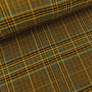 Washed Viskose Krepp Checks ochre-dusty green