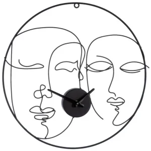 2er Set Metall Wanduhr Visione Schwarz - Zeitlose Eleganz für moderne Räume