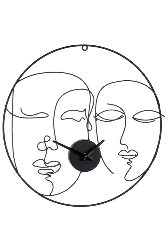 2er Set Metall Wanduhr Visione Schwarz - Zeitlose Eleganz für moderne Räume