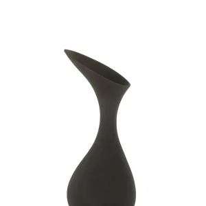 2er Set Vase 'Olivia Elegance' - Raffinierte Schwarze Aluminiumvase für ein Modernes Ambiente Höhe 45cm