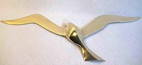 4er Set- Möwen 25-50 cm- Wanddeko mit Aufhängeringen- aus Messing - Maritime Deko