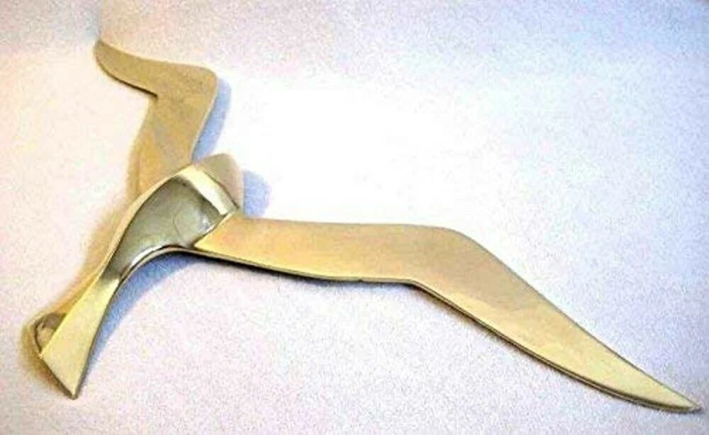6er Set- SEHR EDEL- Möwe- Wanddeko mit Aufhängeringen- aus Messing - 15 cm