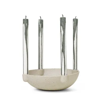 Adventschale Bowl Kerzenhalter grey - ferm LIVING