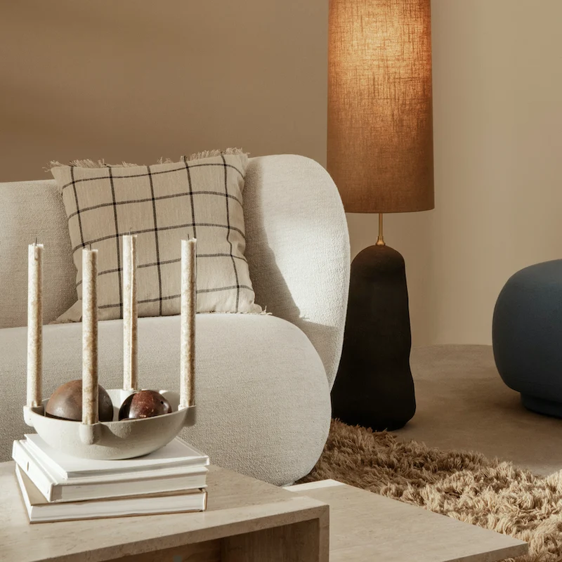 Adventschale Bowl Kerzenhalter grey - ferm LIVING