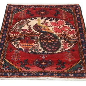 Afghan Teppich 145 x 117 cm - dunkelrot