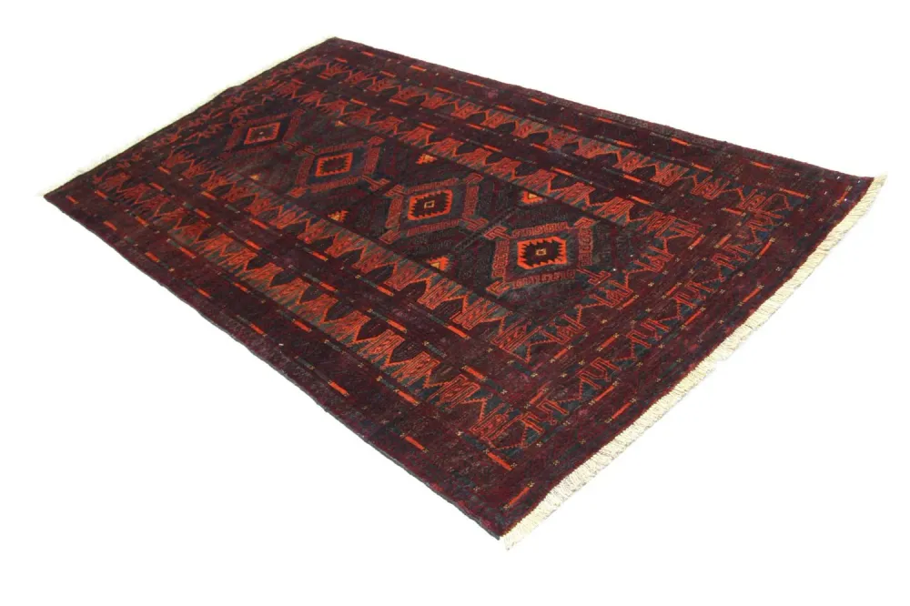 Afghan Teppich 208 x 123 cm - blau