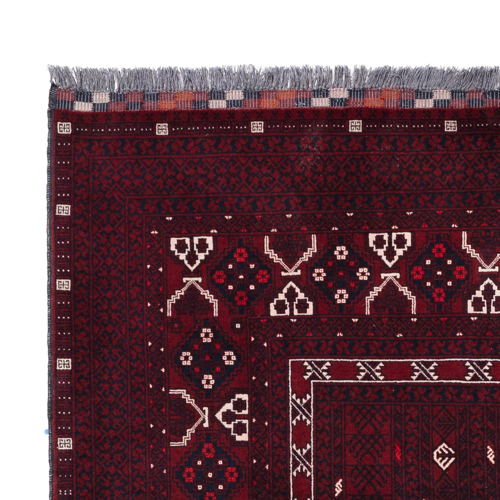 Afghan Teppich - 245 x 167 cm - dunkelrot