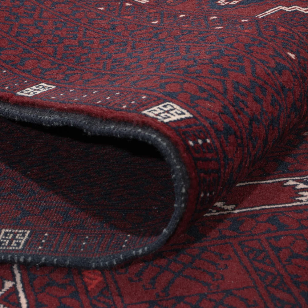 Afghan Teppich - 245 x 167 cm - dunkelrot