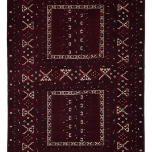 Afghan Teppich - 247 x 154 cm - dunkelrot