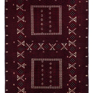 Afghan Teppich - 249 x 161 cm - dunkelrot
