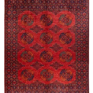 Afghan Teppich - 298 x 256 cm - rot