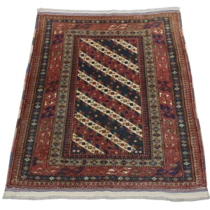 Afghan Teppich - Buchara 103 x 93 cm - dunkelblau