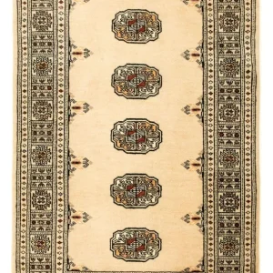 Afghan Teppich - Buchara 129 x 78 cm - beige