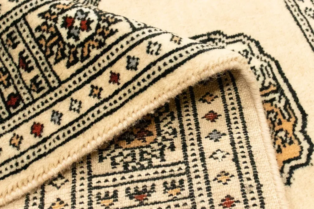 Afghan Teppich - Buchara 129 x 78 cm - beige