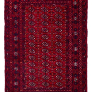 Afghan Teppich - Buchara - 189 x 133 cm - dunkelrot
