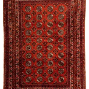 Afghan Teppich - Buchara 199 x 124 cm - dunkelrot