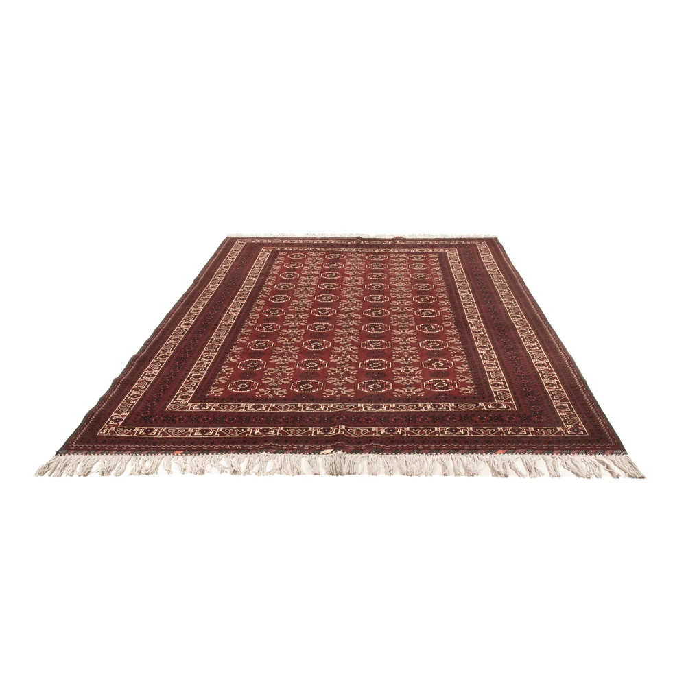 Afghan Teppich - Buchara - 280 x 188 cm - dunkelrot