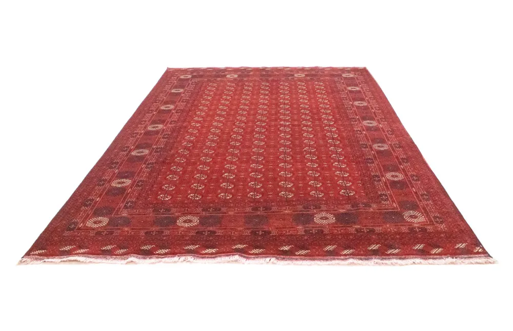Afghan Teppich - Buchara 297 x 198 cm - dunkelrot