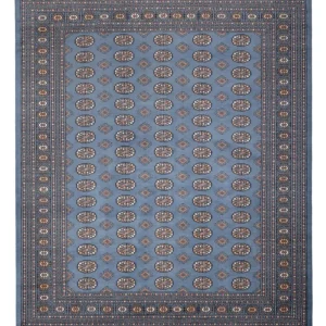 Afghan Teppich - Buchara - 305 x 249 cm - hellblau