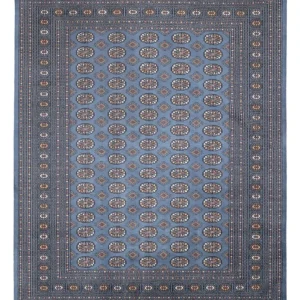 Afghan Teppich - Buchara - 309 x 248 cm - seeblau