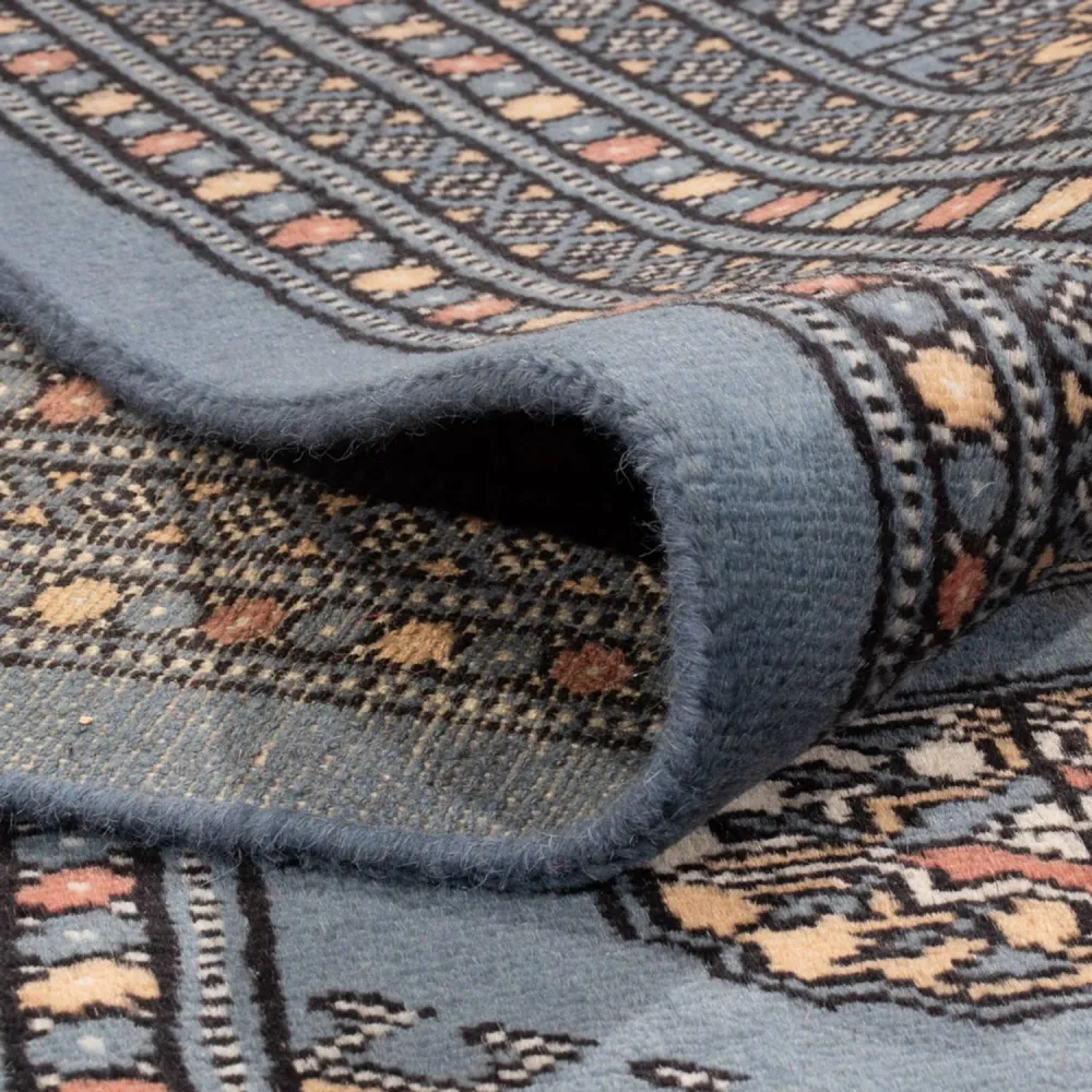 Afghan Teppich - Buchara - 309 x 248 cm - seeblau