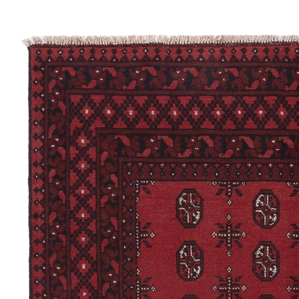 Afghan Teppich - Filpa - 199 x 149 cm - dunkelrot