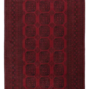 Afghan Teppich - Filpa - 293 x 197 cm - dunkelrot