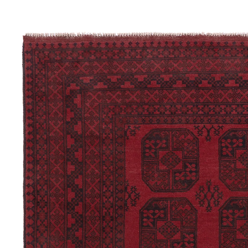 Afghan Teppich - Filpa - 293 x 197 cm - dunkelrot