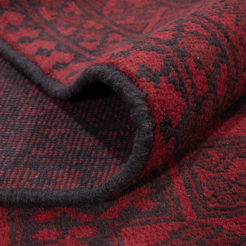 Afghan Teppich - Filpa - 293 x 197 cm - dunkelrot