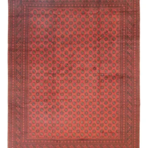 Afghan Teppich - Filpa 390 x 302 cm - dunkelrot