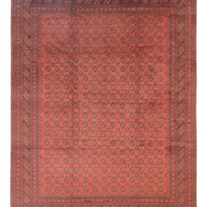 Afghan Teppich - Filpa 391 x 299 cm - dunkelrot
