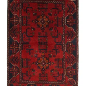 Afghan Teppich - Kunduz 125 x 83 cm - rot