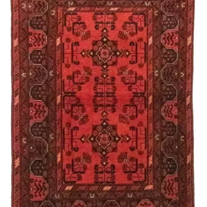 Afghan Teppich - Kunduz 150 x 100 cm - rot