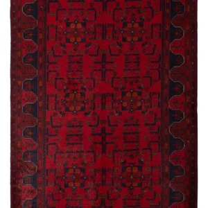 Afghan Teppich - Kunduz - 189 x 129 cm - dunkelrot