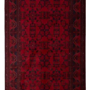 Afghan Teppich - Kunduz - 195 x 125 cm - dunkelrot