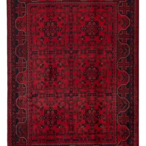 Afghan Teppich - Kunduz - 195 x 128 cm - dunkelrot