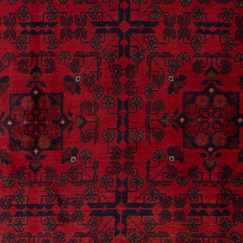 Afghan Teppich - Kunduz - 195 x 128 cm - dunkelrot